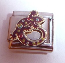 LIZARD Italian Charm - 9mm fits classic Starter bracelets - I Love my GECKO Pet