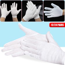 24/48 Pcs White Gloves, 12