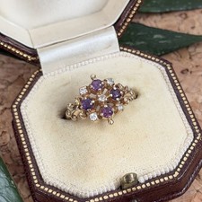 Vintage 9ct Gold Ruby Diamond