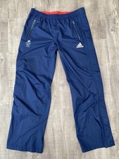ADIDAS Team GB 2012 Athlete Issued Rain Track Pants Tracksuit Bottoms Sz UK 14