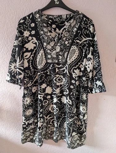 Next black white paisley boho - black,