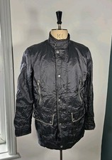 Vintage BELSTAFF Wax Jacket Men's Medium Leather Trim Fieldmaster Gold Label