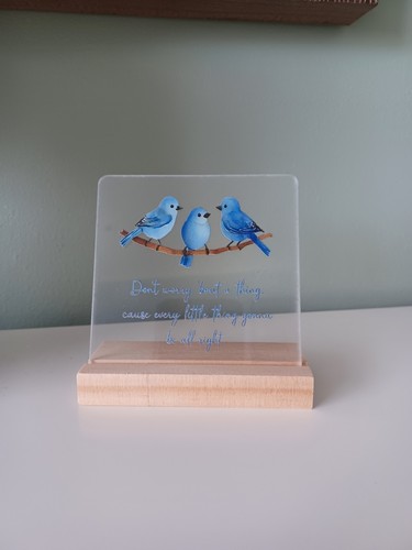Bluebird acrylic plaque - bluebird,