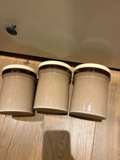 Denby Brown Storage Jars x3
