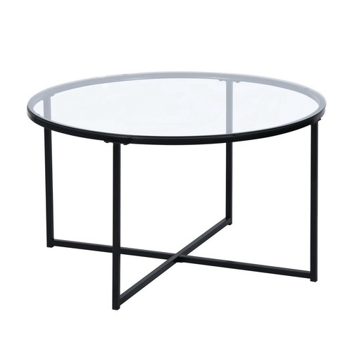 80cm round glass table coffee - glass,