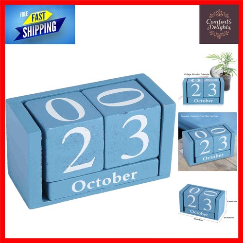 Vintage wooden block perpetual - wooden,