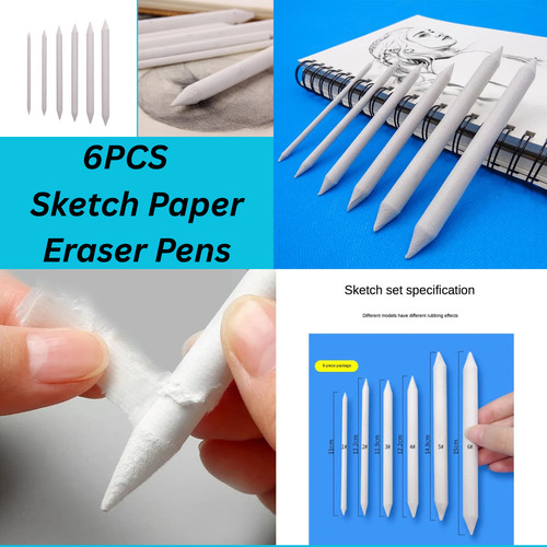 6pcs paper tortillon stump - paper,
