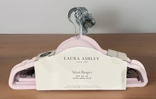 25 New LAURA ASHLEY Coat Hangers * Pink Velvet Non Slip Flocked Velvet Coated