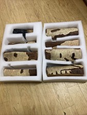 8 Silver Burch Ceramic Logs For Electric Media Fire  From A Gazco Avanti 110RW