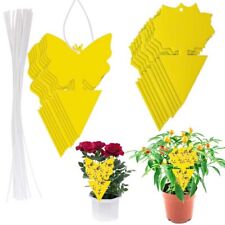 Fruit Fly Traps Pack 20 Yellow Double-sided Fungus Gnat Sticky Catcher for Plant