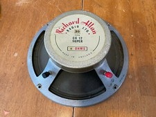 VINTAGE 1960's Richard Allan CG12 8ohm 12” Bass SPEAKER woofer ENGLAND