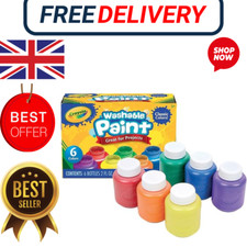 Washable Paint for Kids Toddler Baby Finger Craft Non Toxic,Pack of 6 Paints Set