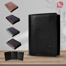 Mens Real Leather Trifold