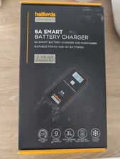Halfords Intelligent Battery Charger 6A-6V/12V