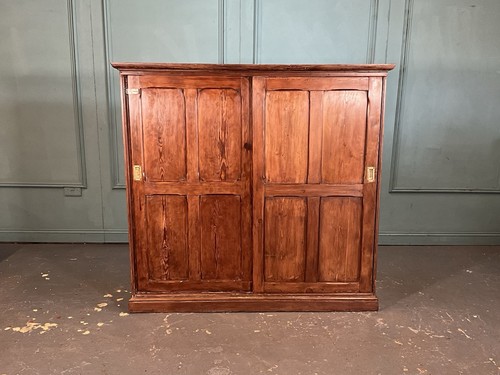Large antique pine cupboard - antique,