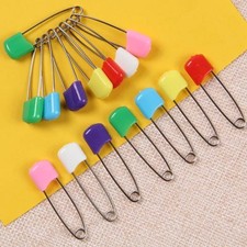 10X Large Baby Nappy Safety Pins Dress Clothing Nappy Hold Clip Tool 40-55mm