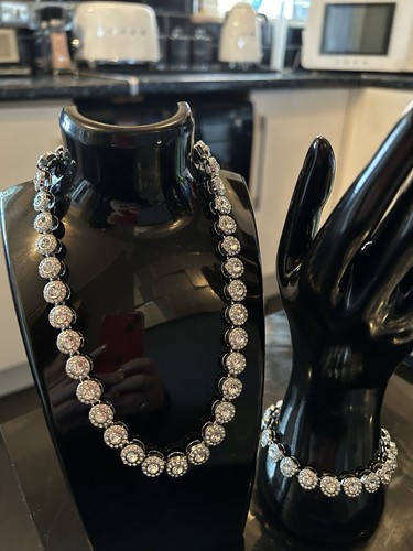 Bling inspired necklace and - inspired,