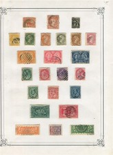 CANADA; 1870s-1900s early classic QV issues fine used Lot on Album Page