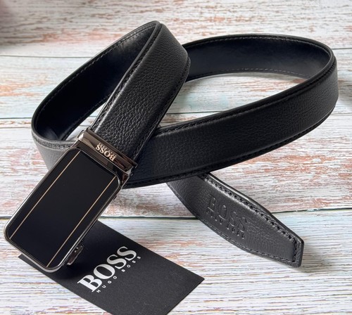 Hugo boss men black leather - men,