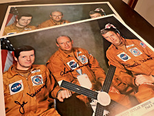 SIGNED NASA ASTRONAUTS PHOTO -- PRIME CREW OF 1st MANNED SKYLAB MISSION - SPACE