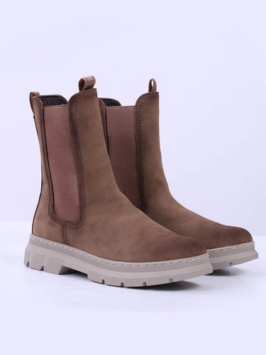 Women leather round - round, boots