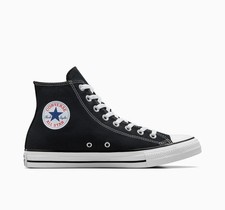 Converse All Star Hi  WOMENS Canvas Trainers Shoes Black White - Size 5.5 UK