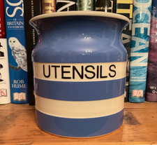 TG Green cornishware utensils pot jar