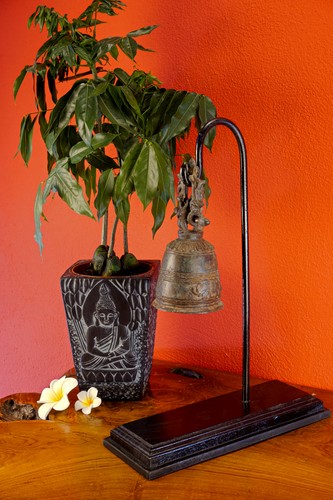 Kinaree bronze temple bell - bronze,