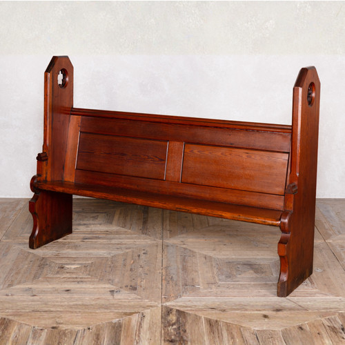 Gothic pine church pew vintage - pine,