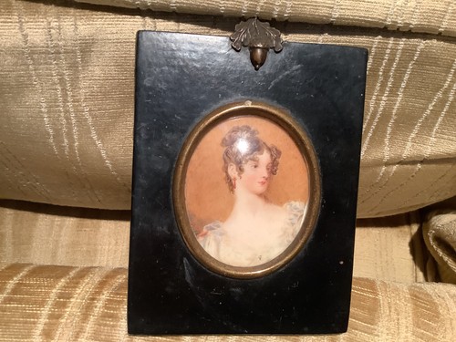 Antique portrait miniature - antique, of