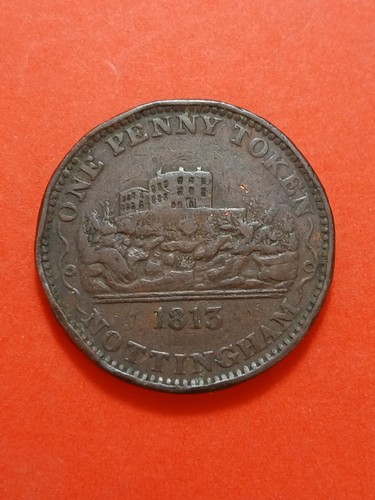 1813 nottingham one penny - 1813,