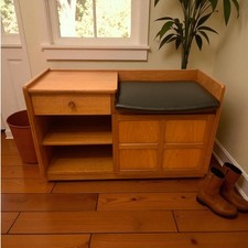 Nathan Squares Telephone Table Hallway Seat Vintage Retro Mid Century Teak