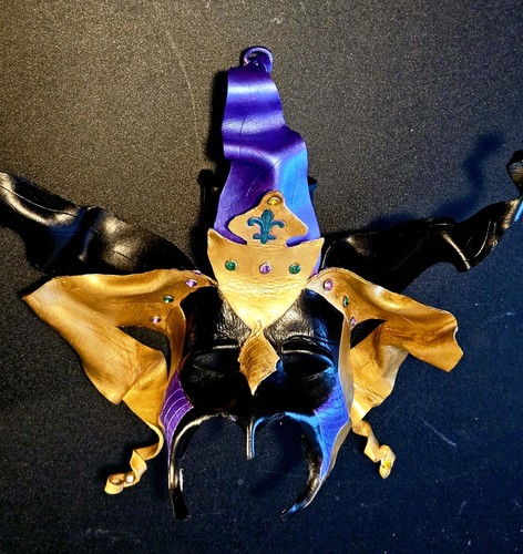 Leather mad jester mask - jester,