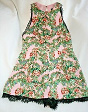 Topshop pink floral playsuit - size 10