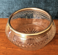 Vintage cut glass fruit bowl - vintage,