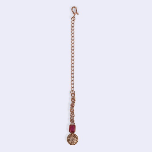 Maroon kundan zeenat jhumki - zeenat,