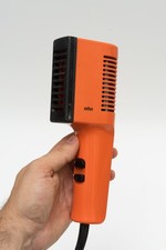 BRAUN Vintage Orange Hairdryer, Model 4406, working.
