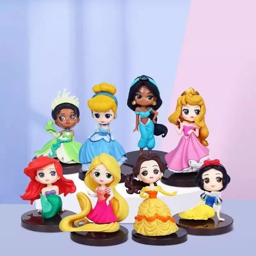 8pcs disney princess - princess, snow