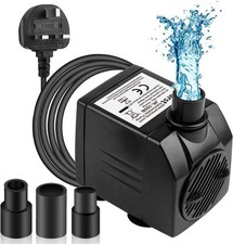 BARST - 350L/H Submersible Pump - Ultra Quiet Water Pump (7W) with 4 Strong Suc