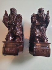 Hobbit The Lonely Mountain EREBOR Lord of The Rings Dwarf Bookends Bronze 