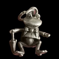  Vintage Sterling Silver Mr Toad charm wind in the willows rare 