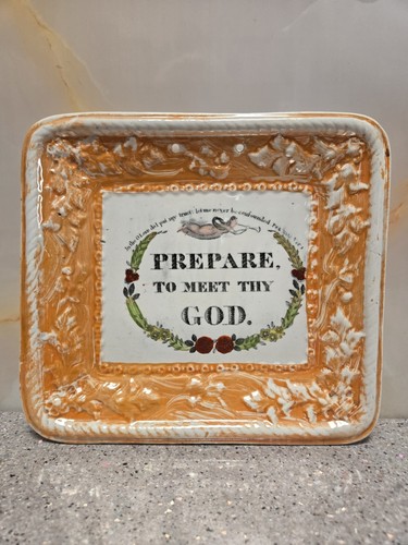 Orange lustre wall plaque - orange,