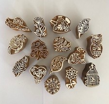 15 INDIAN HANDCARVED WOOD