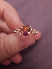 Tourmaline Ring Gold Plated