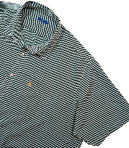 Mens green gingham check short - gingham,