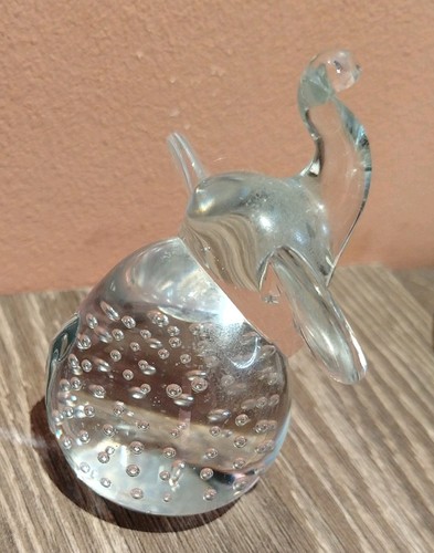 Elephant paperweight blown - elephant,