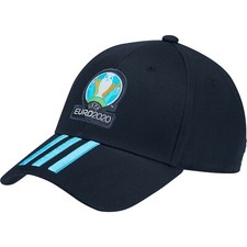 Adidas Baseball Cap Hat Adults Mens Adjustable 3 Stripe Euro 2020 Football