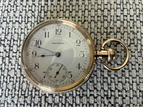 14ct waltham pocket watch - 14ct,