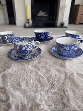 Burleigh Cup & Saucer Blue &