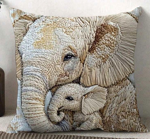 Throw pillow cover - throw, cover-elephant